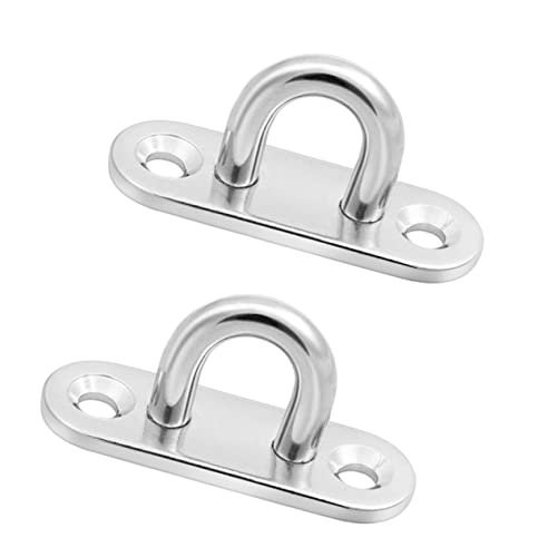 DIKACA 2St tragender Haken edelstahlhaken aufhängehaken Hanger Hook mantelaufhänger Schaukelhaken U-förmiger Hängemattenhaken Schaukel Zubehör Schaukelaufhänger Rostfreier Stahl Silver von DIKACA