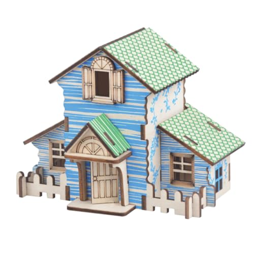 DIKACA 2er Set 3D Puzzle DIY Modellhaus Kreatives Bastelspielzeug Für Erwachsene Und Dekorative Holzmodelle Waldhaus Schokoladenhaus von DIKACA