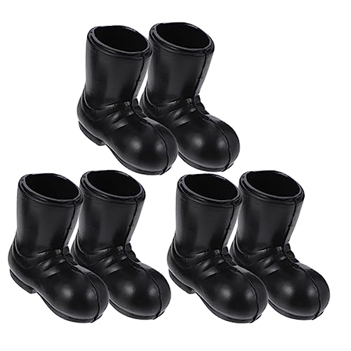 DIKACA 3 Paar Mini Stiefel Mini Weihnachtsschuhe Modelle Mini Weihnachtsmann Stiefel Kinderspielzeug Kleine Puppenstiefel Kinderstiefel Puppenhaus Weihnachtsmann Stiefel Mini von DIKACA