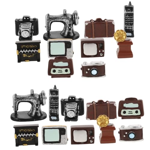 DIKACA 3 Sets DIY Zubehör Tischdekoration Vintage Wohnkultur Schöne Möbel Modell Mini Kamera Ornament Puppenhaus Zubehör Mini Tischmöbel Modell Spielzeug Miniaturen von DIKACA