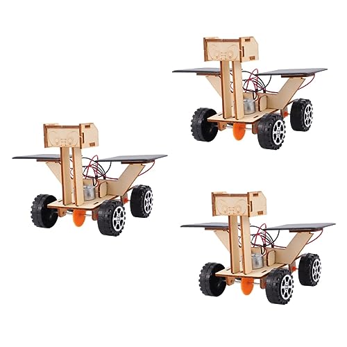 DIKACA 3 Stück Technologie DIY Handgefertigte Zusammengebaute Spielzeuge Kidcraft Spielset Kinderspielzeug Kinder DIY Modelle Handgefertigte Kinderspielzeuge Solar Mond Rover Modelle von DIKACA