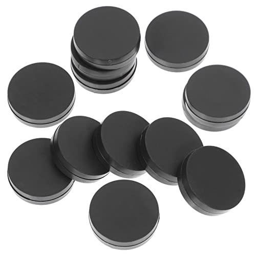 DIKACA 30 Stück Spielsteine Spielbretter Runde Endkappen Basen Tabletop-Spiele Kettendreieck-schachspiel Backgammon-Brett Tafelschützer Hinweis Kreismacher Partygeschenk Plastik Black von DIKACA