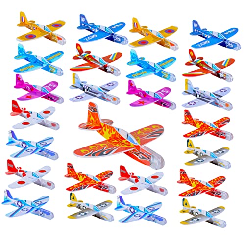 DIKACA 32 Teiliges Mini Segelflugzeug Modell Set Für Kinder Bunte Flugzeug Spielzeuge Für Kleinkinder Kreatives Spielzeug Für Drinnen Und Draußen Der Motorik Und Fantasie von DIKACA