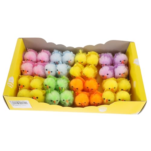 DIKACA 32St Osterküken Easter Toys geldgeschenke Ostern dekoracje wielkanocne Osterfest Plüsch-Küken- simulierte Kükenverzierung umweltfreundlicher Samt Colorful von DIKACA