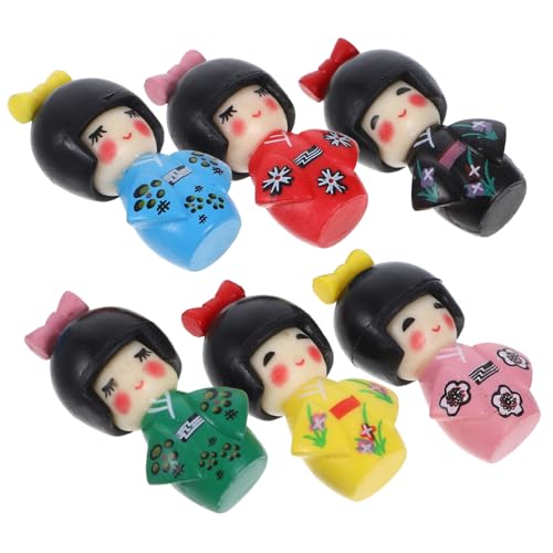 DIKACA 36 STK Kimono-Puppenschmuck traditionelle Puppe japanische Kimono-Mädchen Auto Fee Kinder Puppen kinderpuppe Mädchenspielzeug Kinder Puppenhandwerk Hübsche Puppe PVC von DIKACA