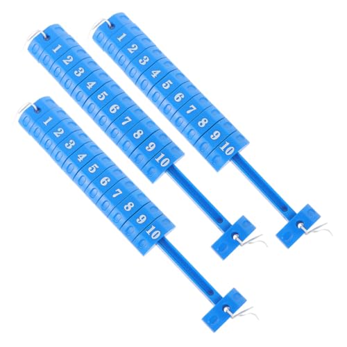 DIKACA 3St Tabellentorschütze Tischfußball Zubehör Punktemarker Tragbare Punktezähler Score-Markierungsbalken Tischfußball-Punktebalken Tisch-Punktezähler Scores-Gerät Plastik pp Blue von DIKACA