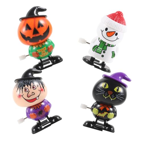 DIKACA 4 Stück Halloween Uhrwerk Spielzeug Halloween Partygeschenk Lustiges Aufziehspielzeug Cartoon Aufziehspielzeug Kinder Aufziehspielzeug Aufziehspielzeug Spielzeug von DIKACA