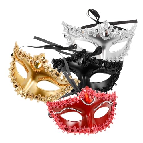 DIKACA 4 Stück Maskerademaske Kinder Cosplay Maske Halbgesichtsmaske Kostüm Party Maske Venezianische Maskerademaske Bühnenmaske von DIKACA