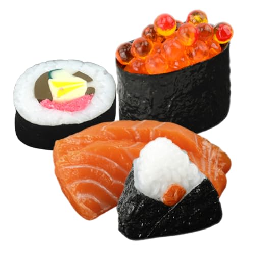 DIKACA Sushi Modelle Realistische Sushi Fake Requisiten Für Restaurant Und Onigiri Nigiri Und Reis Sushi Ideal Für Fotografie Und Essenspräsentation von DIKACA