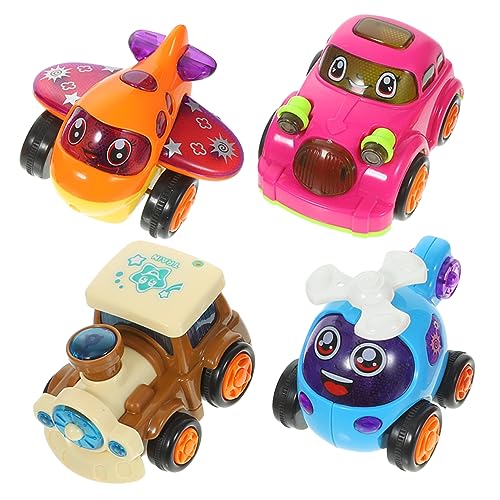 DIKACA Kinder Auto Spielzeug Spielzeug Auto 4er Set Spielzeugautos Lustige Tragbare Rückziehautos Für Outdoor Ideales Für Jungen Und Ädchen Fördert Die Kreativität Und Den Spielspaß von DIKACA