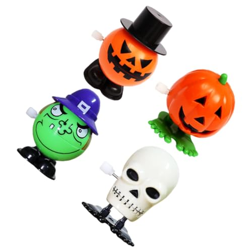 DIKACA 4-Teiliges Set Uhrwerkspielzeug für Jungen Frühlingsspielzeug für Kleinkinder Kinderspielzeug Spielzeuge Halloween-Spielzeug für Kleinkinder Halloween-Laufspielzeug Karikatur Puppe von DIKACA