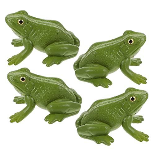 DIKACA 4er Set Miniatur Frosch Figuren Frosch Für Realistische Frosch Modelle Zur Dekoration Oder Als Für Froschliebhaber von DIKACA