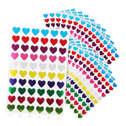 DIKACA 50 Selbstklebende Herz Aufkleber Dekorative Liebe Sticker Für Umschläge Bastelarbeiten Und Deko Herzform Aufkleber Für Karten Und Scrapbooking von DIKACA