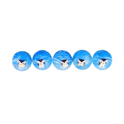 DIKACA 5St Toys kinderknallzeug Children Toys Educational Toys gummiball Toys for zabawki stymulujące rozwój Transparenter Ball Blue von DIKACA