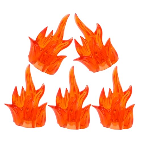 DIKACA 5Stücke Lernspielzeug Bauklötze Mit Feuer Effekten Für Actionfiguren Zubehör Und Halloween Dekoration Kleiner Und Digitaluhr von DIKACA