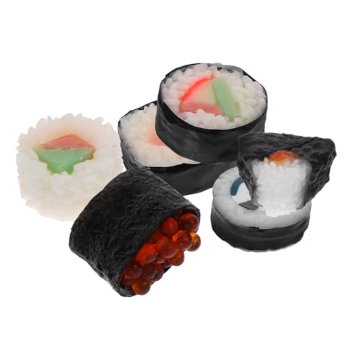 DIKACA Künstliche Sushi-Modelle 6 Stück Miniatur-Sushi Zur Ausstellung Spielzeug-Sushi-Set Realistische Handwerkskunst von DIKACA