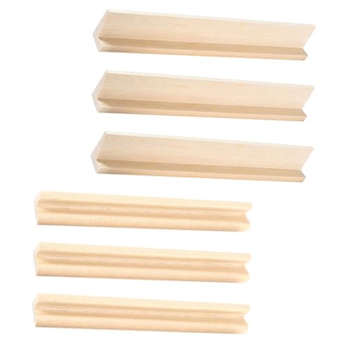 DIKACA 6 Stücke Domino-Stand Domino-Zug Planke Domino-ständer Domino Halter Selber Machen Unterstützung Dynamo Domino-tabletts Domino-basen Desktop-Domino-basen Dominoständer Holz Beige von DIKACA