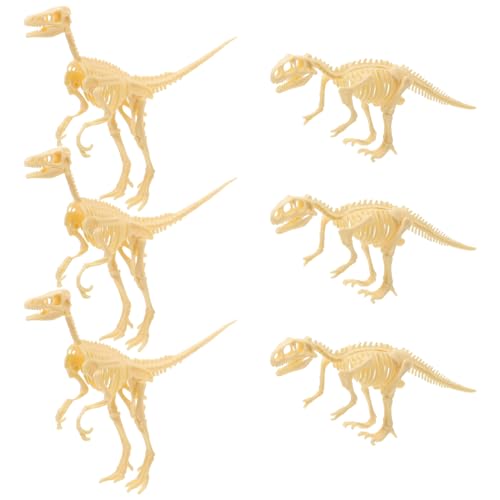 DIKACA Dinosaurierknochen Dinosaurier-knetmasse-Set 6 Teiliges Dinosaurier Skelett Bastelset Für Lernspielzeug Aus Mit Und Velociraptor Knochen Pädagogisches DIY Für Kreative Entfaltung von DIKACA