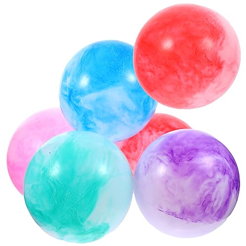 DIKACA 6st Aufblasbare Wasserbälle Dekorativer Wasserball Hüpfball Am Strand Wasserbälle Für Den Pool Für Den Strand Wasser Aufblasbarer Ball Hüpfball Für Pool Sandball PVC von DIKACA