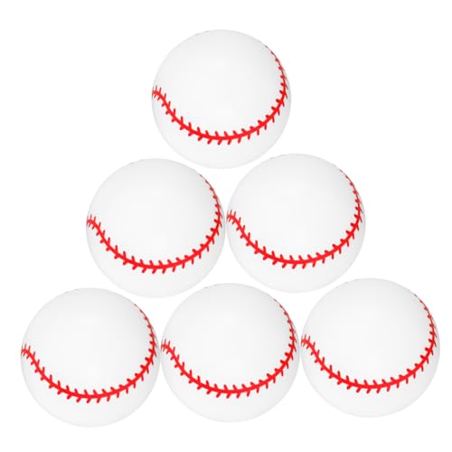 DIKACA 6st Aufblasbarer Baseball Baseball-partygeschenke Bälle Für Kinder Bläst Baseballschläger Auf Beach-Pool-Ball-Spielzeug Spielzeug Für Strandspiele Pool-schwimmbälle Weiß PVC von DIKACA