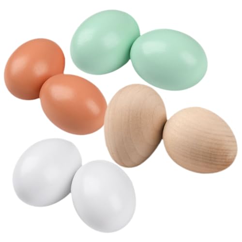 DIKACA 8St holzhandwerk selber Machen Ostereier Easter Egg Decoration Ostereier für frische Eier Halter arbeitsplatte Eierkinder unfertiges Holzei Holzeier zum bemalen von DIKACA