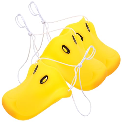 DIKACA 9 Stk Entennase Enten-Partyzubehör Vogel Maske Tier Kinderkostüm Nase Hühnchen-Fancy-Nase halloween kostün costume de halloween spielzeug Nase verkleiden Party Nase Vinyl Yellow von DIKACA