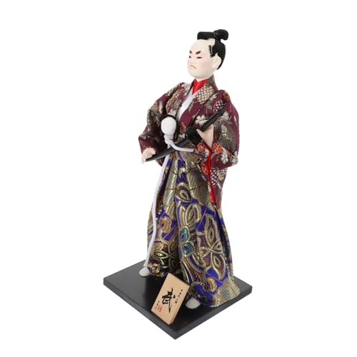 DIKACA Bushido-actionfigur Bushido-puppenfiguren Signaturpuppe Träger -Krieger-skulptur Asiatische Kabuki-Figur Japanische -Statue Dekor Japanische -Puppen Film Stoff von DIKACA