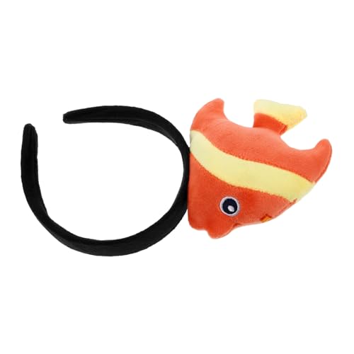 DIKACA Cartoon-fisch-stirnband, Halloween-party, Anzieh-fisch-haarband, Hübsches Stirnband, Niedlicher Fisch-haarreifen, Niedlicher Stofffisch- -haarreifen, Make-up-stirnband von DIKACA