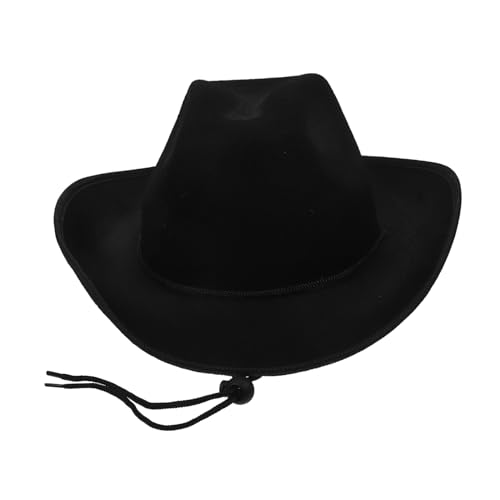 DIKACA Cowboy-Hut Cowboyhüte Westernhut aus Filz schwarzer Cowboyhut Mützen für Männer Outfit Cowboyhut für Männer verstellbare Hüte Partydekorationen einstellbar Filzhut gefühlt Kleidung von DIKACA