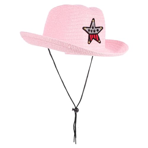 DIKACA Cowboyhut Für Kinder Fedora-kostümzubehör Mütze Zum 1. Cowgirl-kostüm Verkleiden Tea-party-hüte Für Kleine Mädchen Westernhüte Für Kinder Hut Mit Breiter Krempe Stroh Kleidung Baby von DIKACA