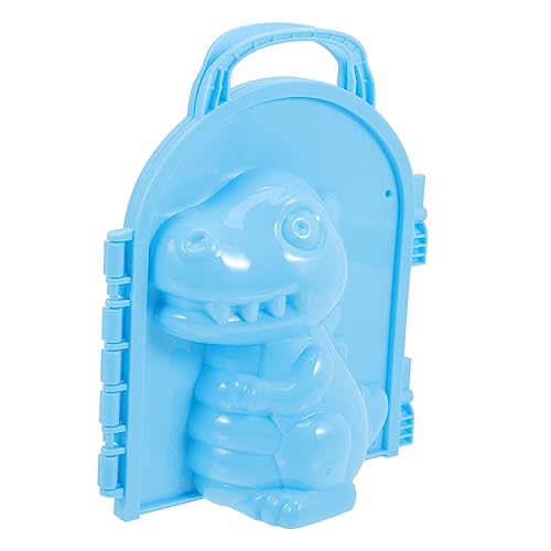 DIKACA Dinosaurier-schneeballmaschine Enten-schneeball-Hersteller Sandspielzeug Kinderspielzeug Schneeballhersteller Lustig Schneebälle Schneehose Schneeformenhersteller Plastik Sky-Blue von DIKACA