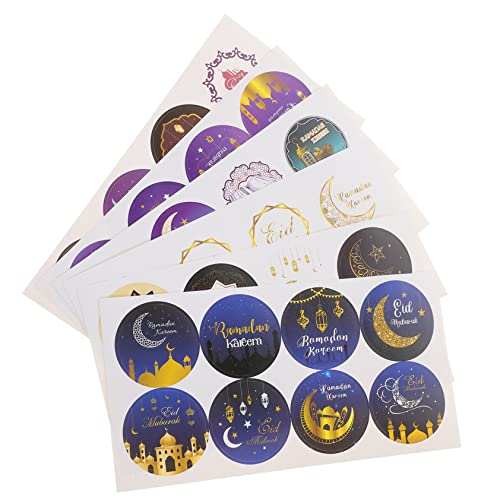 DIKACA Eid Mubarak Aufkleber Dekoration des Versiegelungsaufklebers Ramadan Stickers Eid Mubarak Stickers Ramadan Eid Mubarak Labels Schokorbeutelaufkleber Stickers Ramadan Envelope von DIKACA