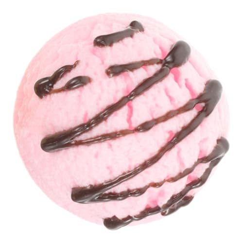 DIKACA Eismodell künstliches Eiscreme-Modell Dessert-Food-Modell EIS Essen Spielzeug Künstliche Eiskugel PVC Eiscreme Modell Kunststoff Modell gefälschte Eiskugeln Eiskugeln-Modell Rosa von DIKACA