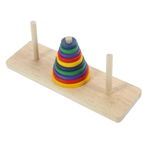 DIKACA Farbige Intellektuelle Holzpuzzle Spieltafel Hanoi Turm Puzzle Für Erwachsene Und Familien Ideales DIY Partyspiel Und Kreatives Brettspiel Für Denksportfreunde von DIKACA