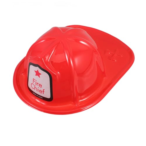 DIKACA Feuerwehrhut Feuerwehrmann-cosplay-hüte Feuerwehrmütze Für Hut, Mütze Feuerwehrauto Feuerwehrmütze Für Erwachsene Feuerwehrmann-party-verkleidung Cosplay -hut Kappe Rot Pvc von DIKACA