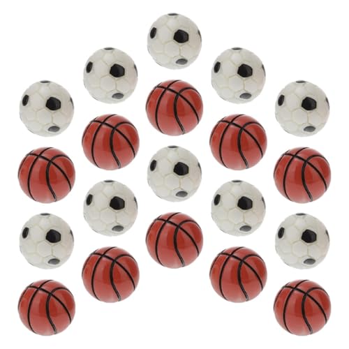 DIKACA Fußball Ornamente Sportballstatuen Puppenhaus Basketball Fußbälle Miniatur Sportball Puppe Fußball Hausbasketball Puppenhaus Fußball Spielplatz Mikro Landschaftslayout von DIKACA