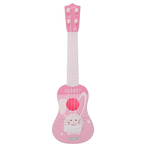 DIKACA Gitarre Aus Cartoon Hase Musikinstrument Für Frühe Bildung 4 Saitige Gitarre Für Perfekt Für Kleine Musikliebhaber von DIKACA