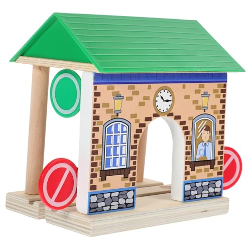 DIKACA Gleiszubehör Stadt Bahngleis Adventskalender Zug Kinderspielzeug holzeisenbahn für Kinder Train Set for Stationsspielzeug für Spiele Spielstationsspielzeug Bahnhof Plastik von DIKACA