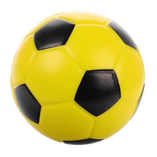 DIKACA Niedlicher 15 cm Großer Indoor-fußball Für Kinder Leiser Fußball Schwamm Weiches Spielzeug Für Kinder Federnder Indoor-Sport Gelber Fußball von DIKACA