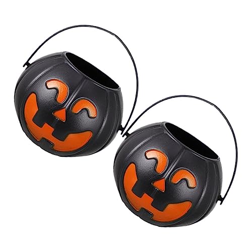 DIKACA Halloween Süßigkeitenhalter Bonbonhalter Kinderspielzeug Halloween Kürbis Eimer Kürbis Süßes oder Saures Eimer Aufbewahrungsbehälter für Süßigkeiten Eimer aus Süßes oder Saures von DIKACA