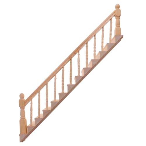 DIKACA Handlauf House Accessoires die Tatsächlich Funktionieren Treppe Mikro Landschaft Holzmöbel Puppe Winzige Treppe Miniatur Miniaturtreppe für Garten Miniatur Treppe Stepper Stufen von DIKACA