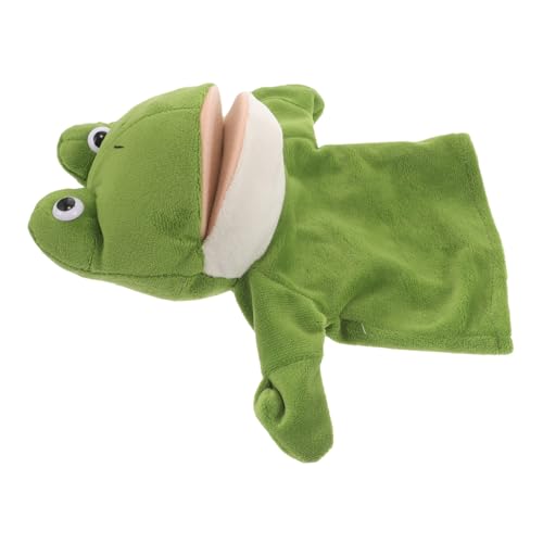 DIKACA Handpuppe Frosch Realistisches Tierhandspielzeug Für Ideales Zur Früherziehung Für Kreative Rollenspiele Weiches Plüschmaterial von DIKACA