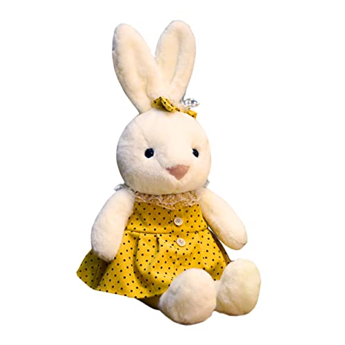 DIKACA Hasenpuppe Kuscheltier für Children Toys Plüschkaninchen Toys for Hasen-Stofftier Hase gefüllte Puppe Kaninchenpuppe PP Baumwolle Yellow von DIKACA