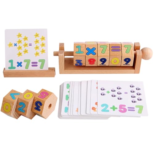 DIKACA Toy Holzpuzzle Zahlenwürfel Für Montessori Lernspielzeug Aus Pädagogisches Puzzle Für Kleinkinder Lustiges Zahlenblock Für Kreative Entfaltung Kinderspielzeug von DIKACA