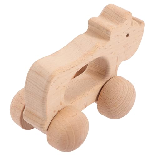 DIKACA Holzspielzeug Für Kleinkinder Kreatives Inertial Montessori Handwagen Mit Tierischem Design Ideal Für Motorische Fähigkeiten Und Greifende Hände Kinderfahrzeug Mit Rädern Für von DIKACA