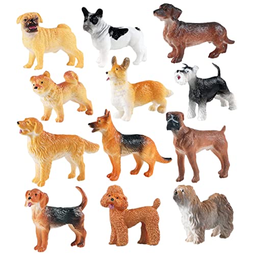 DIKACA Hundekuscheltier Kuscheltiere Hunde Hunde Figuren Aus Resin Realistische Hundemodelle Für Üße Hundedekorationen Für Kuchen Und Tierfiguren Für Jungen Und Ädchen von DIKACA