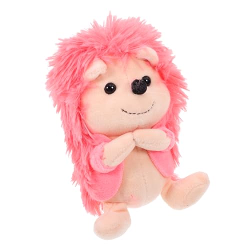 DIKACA Igel Schlüssel anhänger Karikatur Schlüsselanhänger Niedlich Gürtel Armband Halter Geldbeutel-Anhänger Rucksack-Charms Stofftierpuppen ausgestopfter Igel schmücken Plüsch Rosa von DIKACA