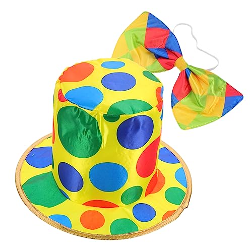 DIKACA Inklusive Clown Karneval für Kostüm Kostümkappe Erwachsene Perücke Kinder Clownkostüm Halloween Kleiderhüte Hut Maskeradehut Zubehör von DIKACA