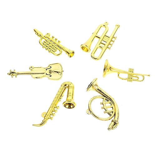 DIKACA Instruments Kit Winzige Instrumente Gesetzt Winzige Geige Winziges Instrumentenset Trompetenmodell House Accessoires Kinder Miniaturinstrumente Saxophon Spielzeug Saxophonfigur von DIKACA