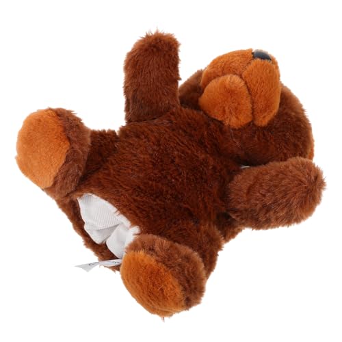 DIKACA Interaktive Handpuppe Bär Für Kinder Geschichtenerzählen Weiches Plüschtier Tierpuppenspielzeug Lernspielzeug Pädagogisches Cartoon Tierspielzeug 30 cm von DIKACA